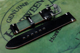 Horween Shell Cordovan Black Unlined Side Stitch Leather Watch Strap