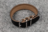THOS Horween Chromexcel Black 3 Ring Pass Through Leather Strap