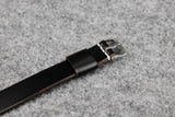 Horween Chromexcel Black Wide Pass Through Leather Strap