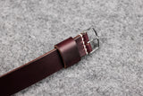 Horween Chromexcel Burgundy Wide Pass Through Leather Strap