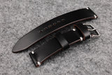 THOS Horween Chromexcel Black Unlined Leather Watch Strap