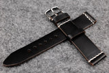 THOS Horween Chromexcel Black Unlined Leather Watch Strap