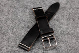 THOS Horween Chromexcel Black Unlined Leather Watch Strap