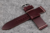 THOS Horween Chromexcel Burgundy Unlined Leather Watch Strap
