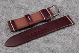 THOS Horween Chromexcel Burgundy Unlined Leather Watch Strap