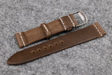 Horween Chromexcel Natural Unlined Top Stitch Leather Watch Strap