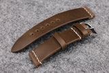 Horween Chromexcel Natural Unlined Top Stitch Leather Watch Strap
