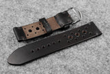 Horween Chromexcel Black Unlined Racing Leather Watch Strap