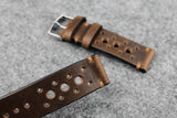 Horween Chromexcel Natural Unlined Racing Leather Watch Strap