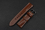 Italian Chocolate Half Padded Leather Watch Strap
