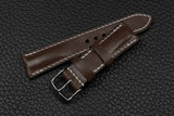 Italian Espresso Half Padded Leather Watch Strap