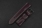 Italian Purple Half Padded Leather Watch Strap