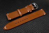 Italian Chestnut Side Stitch Leather Watch Strap