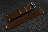 Italian Espresso Side Stitch Leather Watch Strap