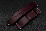 Italian Purple Side Stitch Leather Watch Strap