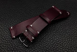 Italian Purple Side Stitch Leather Watch Strap