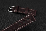 Italian Burgundy Racing Leather Watch Strap
