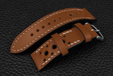 Italian Chestnut Racing Leather Watch Strap