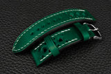 Italian Green Racing Leather Watch Strap