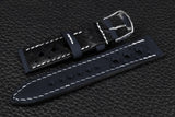 Italian Navy Racing Leather Watch Strap
