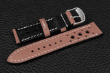 Italian Salmon Pink Racing Leather Watch Strap