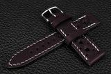 Italian Purple Racing Leather Watch Strap