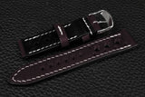 Italian Purple Racing Leather Watch Strap