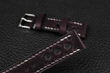 Italian Purple Racing Leather Watch Strap