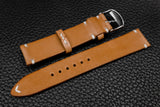 Italian Sand Side Stitch Leather Watch Strap