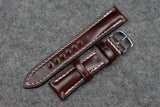 RM: Horween Shell Cordovan Colour 6 Half Padded Leather Watch Strap (20/18)