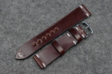 RM: Horween Shell Cordovan Colour 6 Side Stitch Leather Watch Strap (20/18)