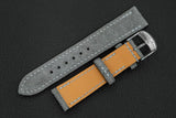 The House Of Straps | Italian Suede Cool Grey Full Stitch Leather Watch Strap