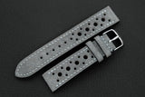The House Of Straps | Italian Suede Cool Grey Racing Leather Watch Strap