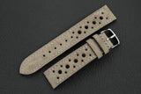The House Of Straps | Italian Suede Light Taupe Racing Leather Watch Strap