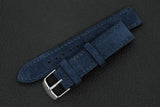 The House Of Straps | Italian Suede Navy Blue Full Stitch Leather Watch Strap
