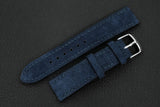 The House Of Straps | Italian Suede Navy Blue Full Stitch Leather Watch Strap