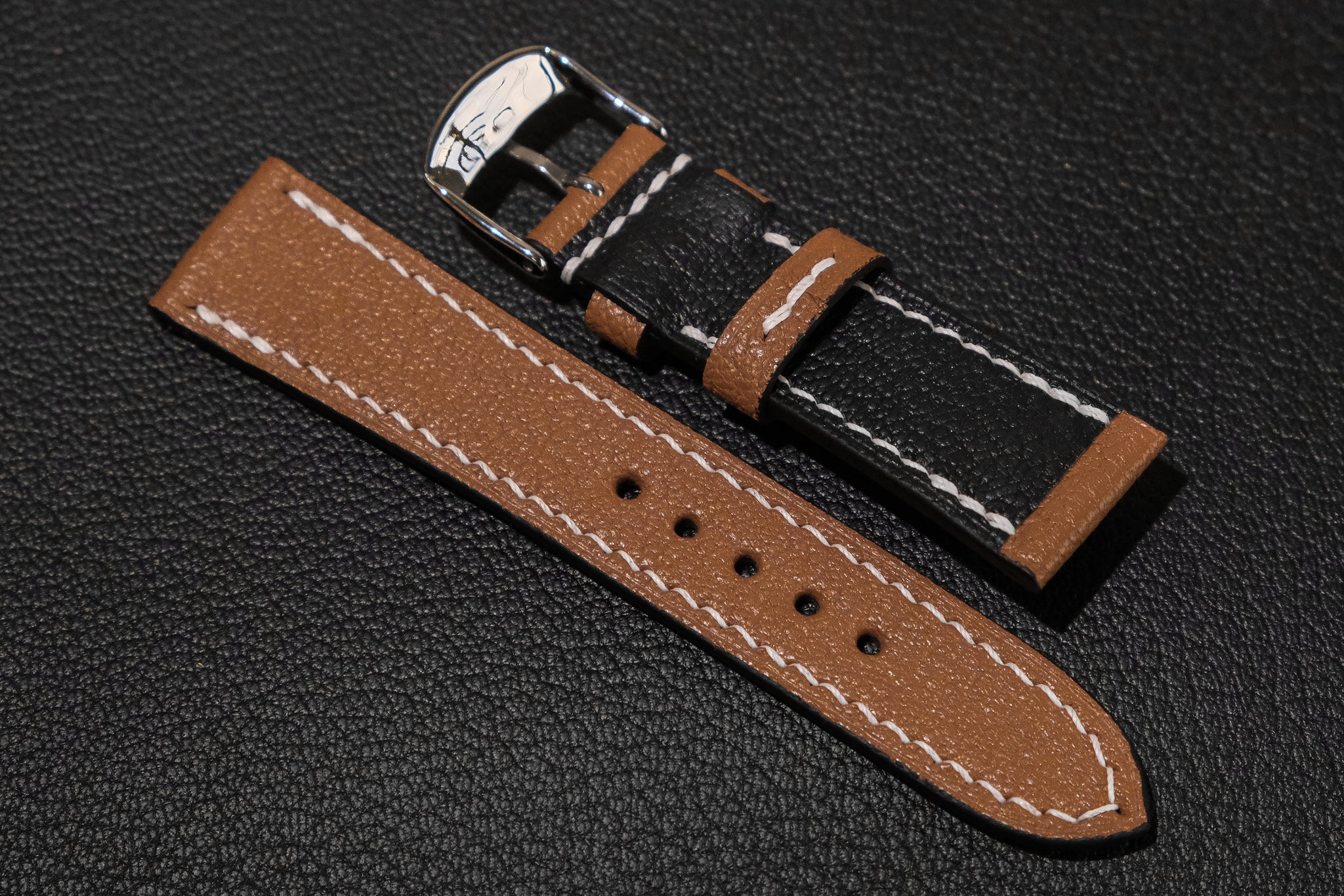 Chevre Gold Full Stitch Leather Watch Strap – THE HOUSE OF STRAPS
