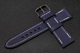 The House Of Straps | Chevre Sapphire Blue Full Stitch Strap