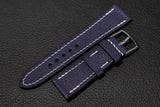 The House Of Straps | Chevre Sapphire Blue Full Stitch Strap