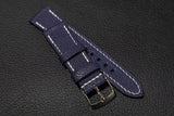 The House Of Straps | Chevre Sapphire Blue Full Stitch Strap