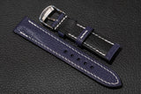 The House Of Straps | Chevre Sapphire Blue Half Padded Strap