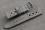 The House Of Straps | Horween Nubuck Grey Racing Leather Watch Strap