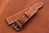 The House Of Straps | Horween Rustic Tan Full Stitch Leather Watch Strap