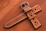 Horween Rustic Tan Racing Leather Watch Strap