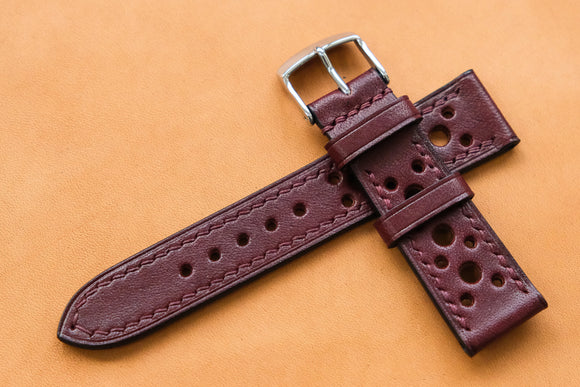 The House Of Straps | Wickett & Craig Bridle Burgundy Racing Strap