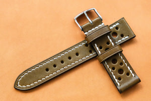 The House Of Straps | Wickett & Craig Bridle Olive Racing Strap