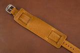 Italian Textured Brown Full Stitch Newman Bund Watch Strap