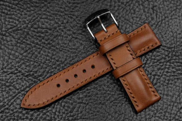 Barenia Tan Half Padded Leather Watch Strap