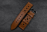 Barenia Tan Racing Leather Watch Strap