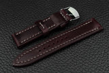 THOS Italian Burgundy Leather Watch Strap